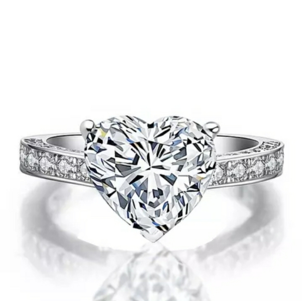 New Silver Heart Ring - Picture 2 of 4